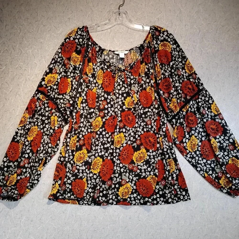 Joe Fresh NWOT Women's 2 Piece Long Cut Out Sleeve V Neck Blouse & Maxi Skirt XL - Picture 2 of 16